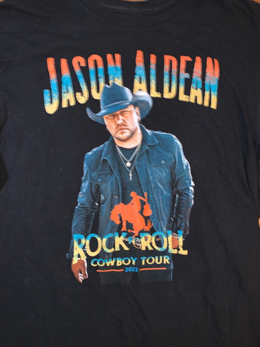 Jason Aldean Rock N Roll Cowboy Tour T Shirt Medium